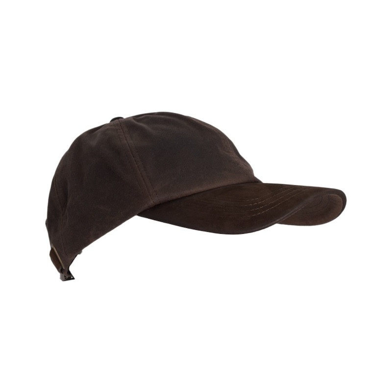 Made in UK Wax Stallington Baseball Cap with Suede Leather Peak One Size Brown